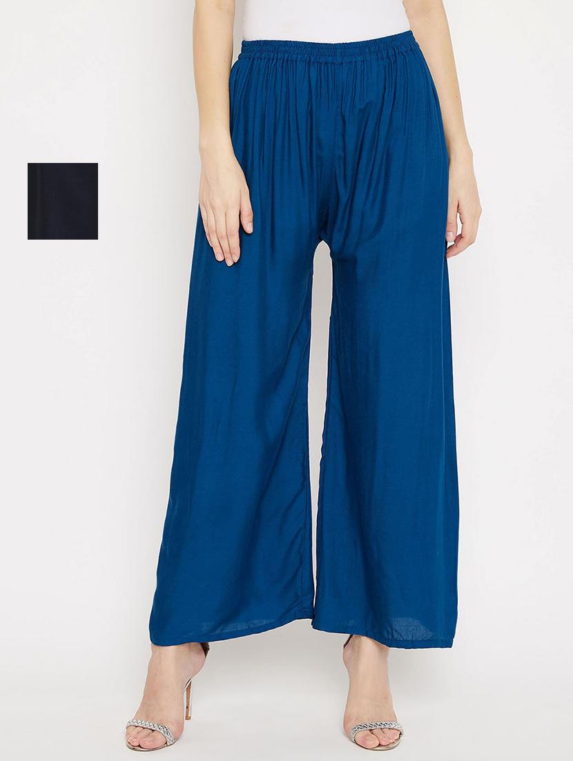set of 2 pcs solid palazzo - 18411919 -  Zoom Image - 0