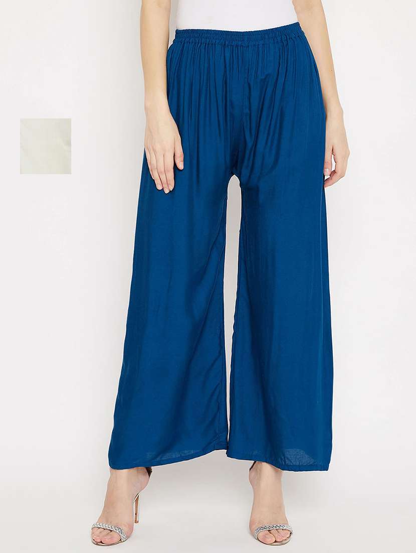 set of 2 pcs solid palazzo - 18411920 -  Zoom Image - 0