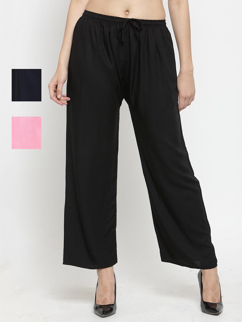 set of 3 pcs solid palazzo - 18412004 - Zoom Image - 0