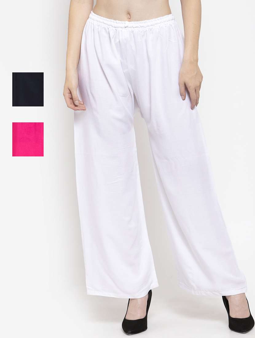 set of 3 pcs solid palazzo