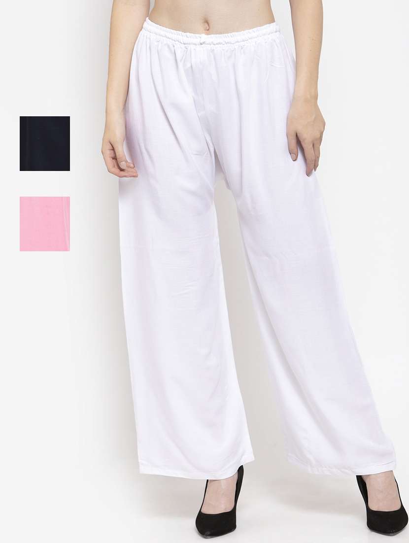 set of 3 pcs solid palazzo - 18412009 -  Zoom Image - 0