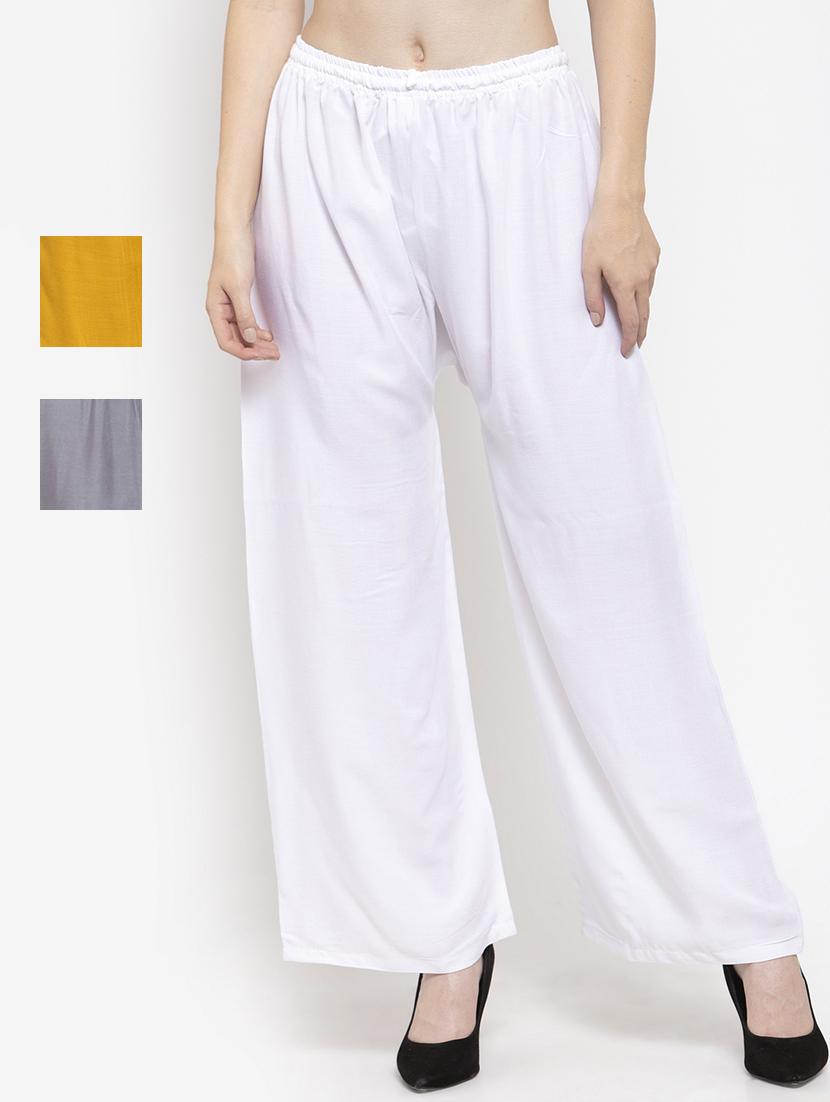 set of 3 pcs solid palazzo