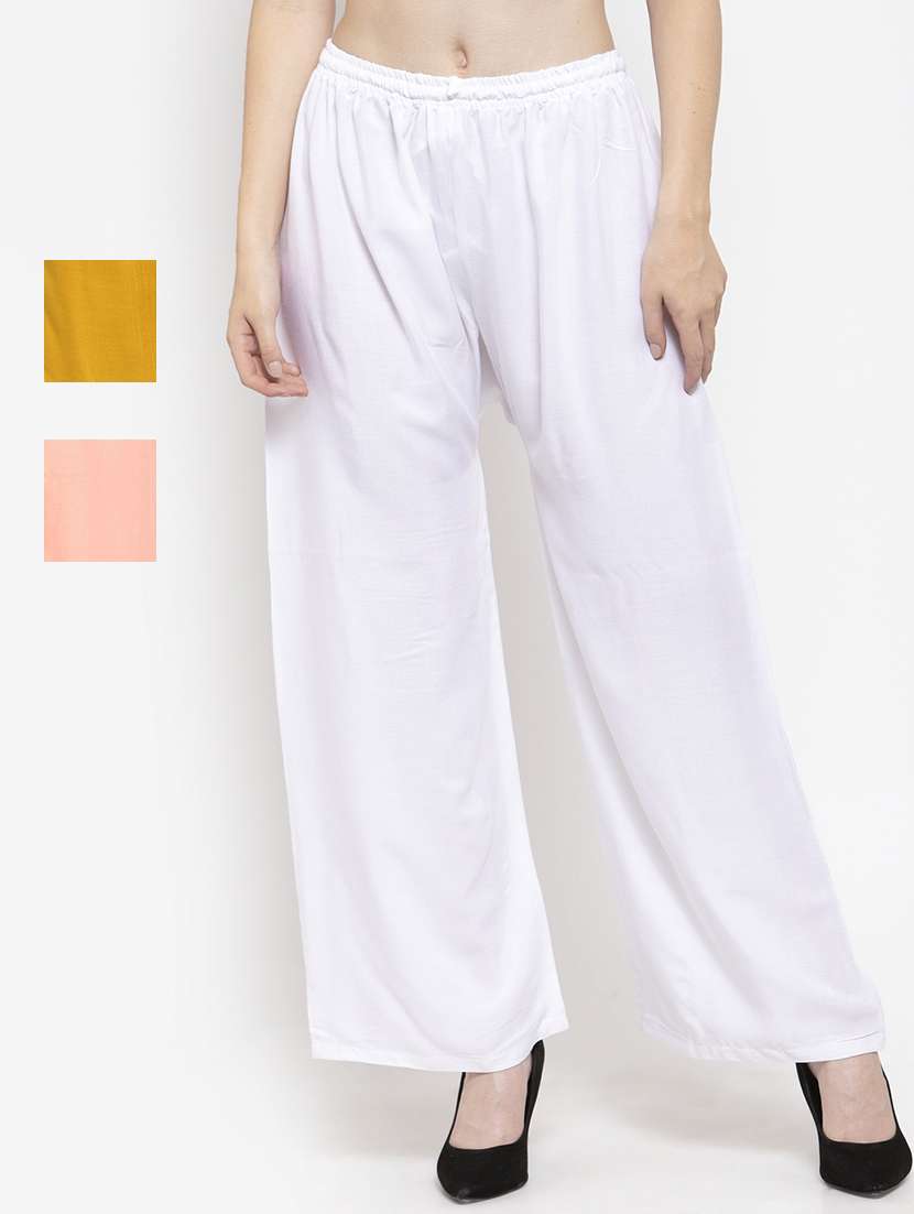 set of 3 pcs solid palazzo - 18412017 -  Zoom Image - 0