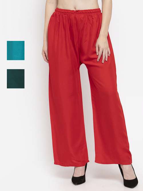 set of 3 pcs solid palazzo - 18412042 -  Standard Image - 0