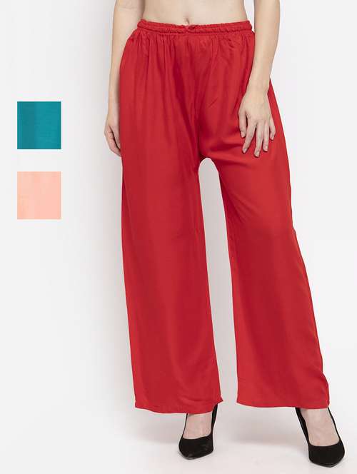 set of 3 pcs solid palazzo - 18412044 -  Standard Image - 0