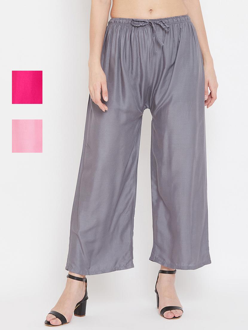 set of 3 pcs solid palazzo - 18412058 - Zoom Image - 0