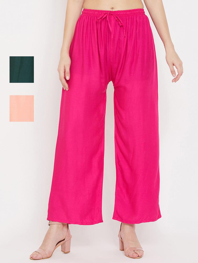 set of 3 pcs solid palazzo - 18412062 - Zoom Image - 0
