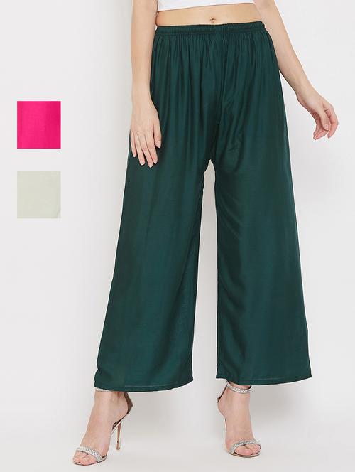 set of 3 pcs solid palazzo - 18412063 - Standard Image - 0