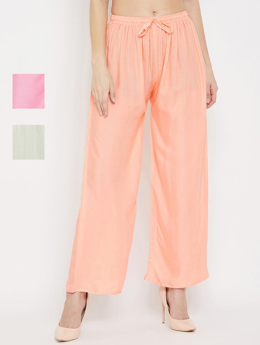 set of 3 pcs solid palazzo