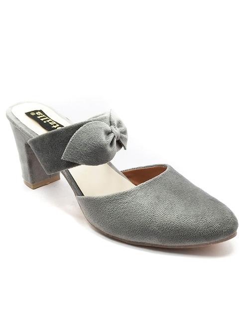 grey synthetic slip on sandals - 18412177 -  Standard Image - 0