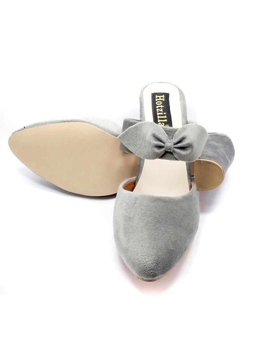 grey synthetic slip on sandals - 18412177 - Standard Image - 3