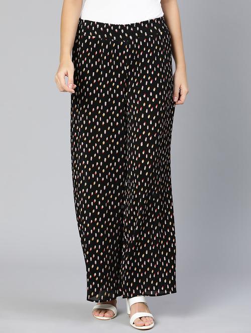 printed flat front trouser - 18412914 - Standard Image - 0