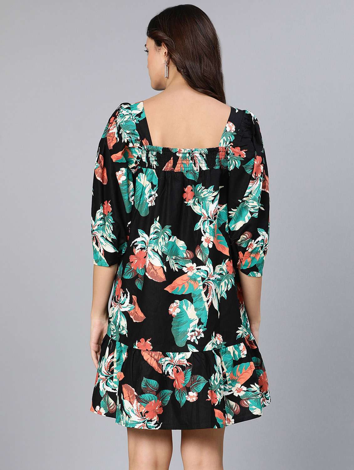 women's fit & flare floral dress - 18412916 - Standard Image - 3