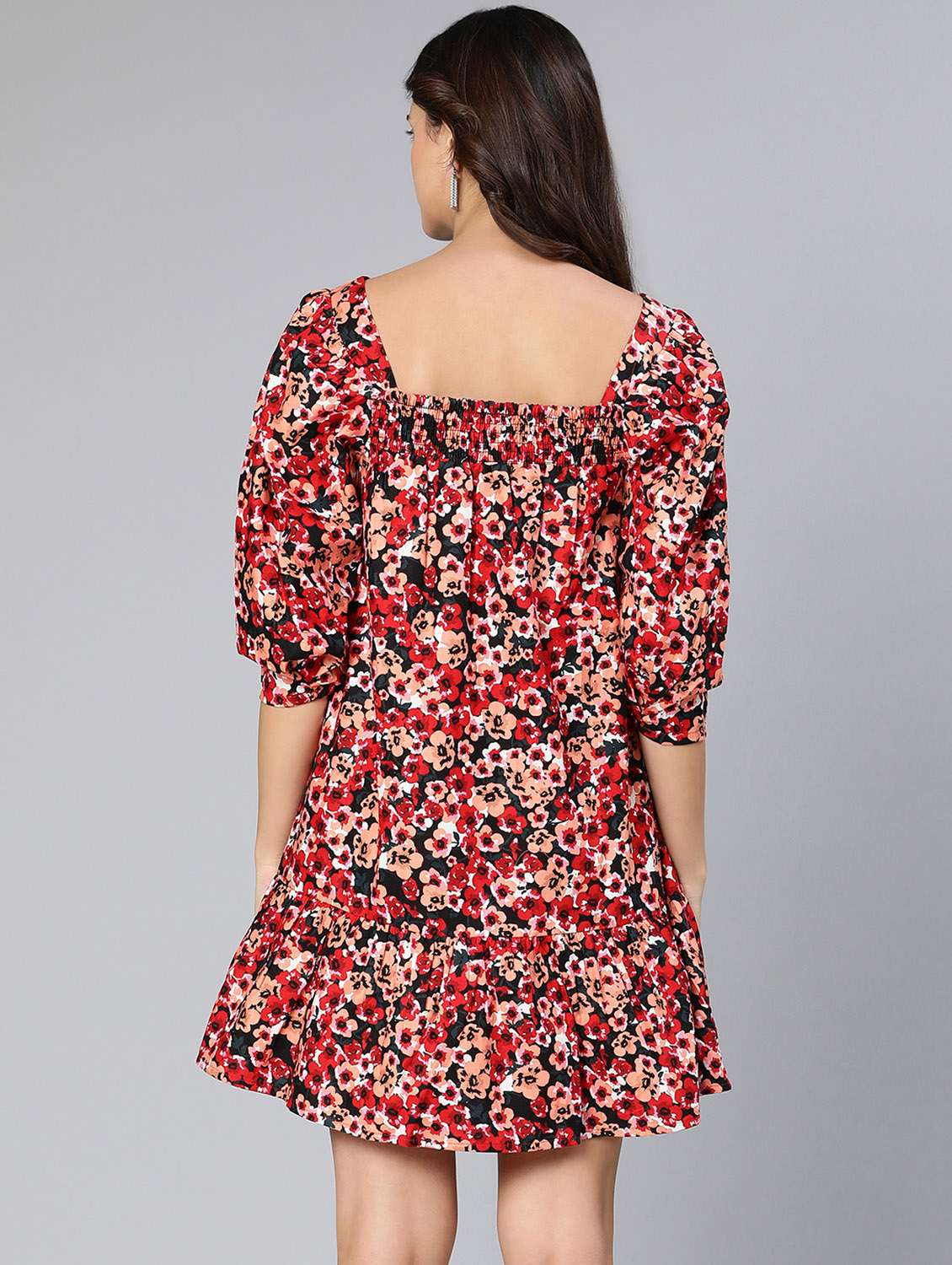printed fit & flare dress - 18412917 - Standard Image - 3