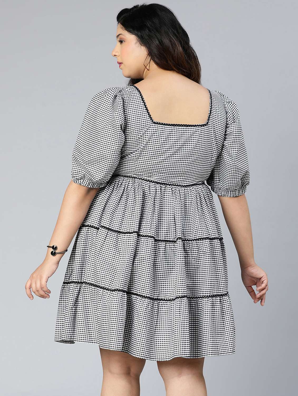 black printed a-line dress - 18412940 -  Standard Image - 3