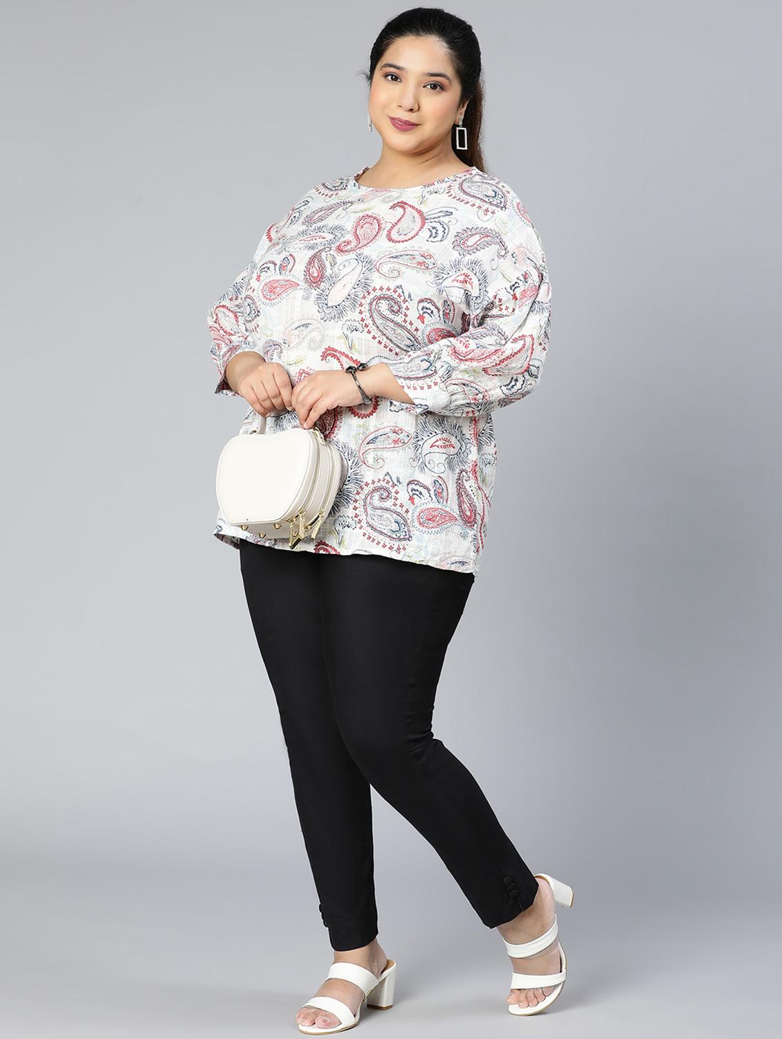 women's straight round neck top - 18412946 - Standard Image - 5