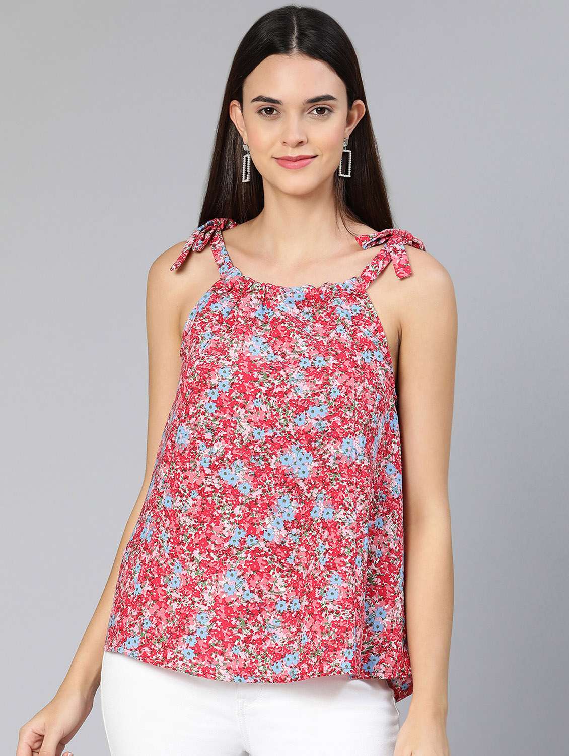 women's a line mandarin neck top - 18412950 -  Zoom Image - 0