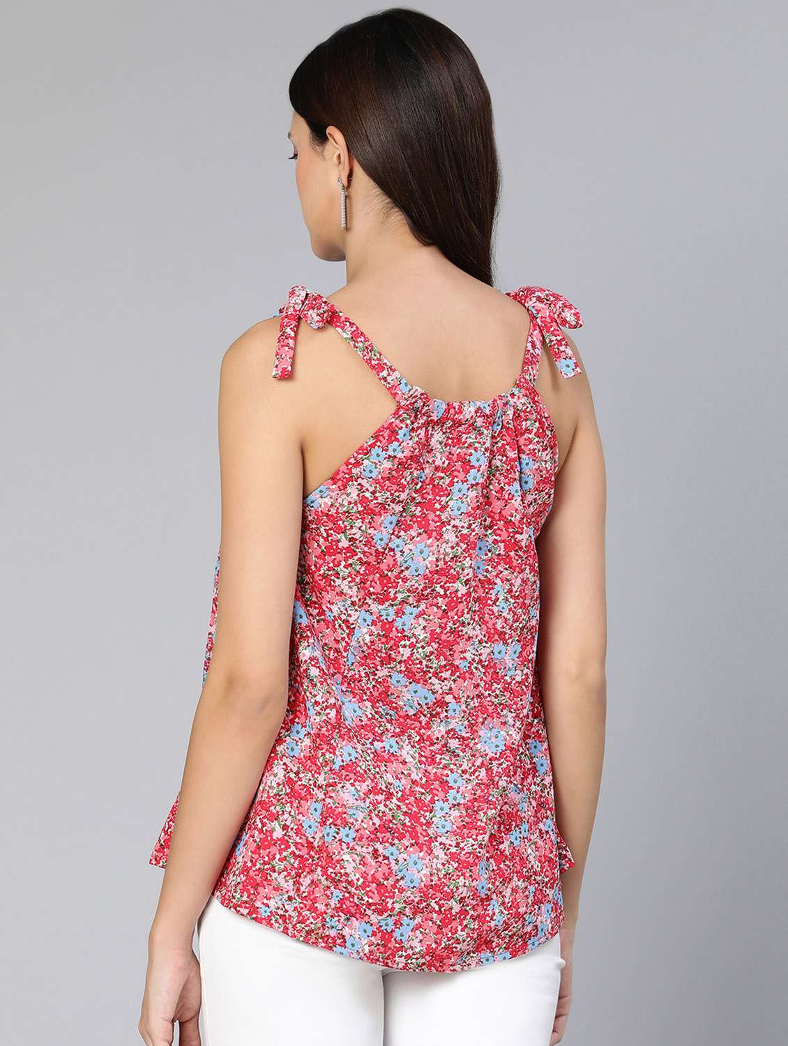 women's a line mandarin neck top - 18412950 - Standard Image - 3