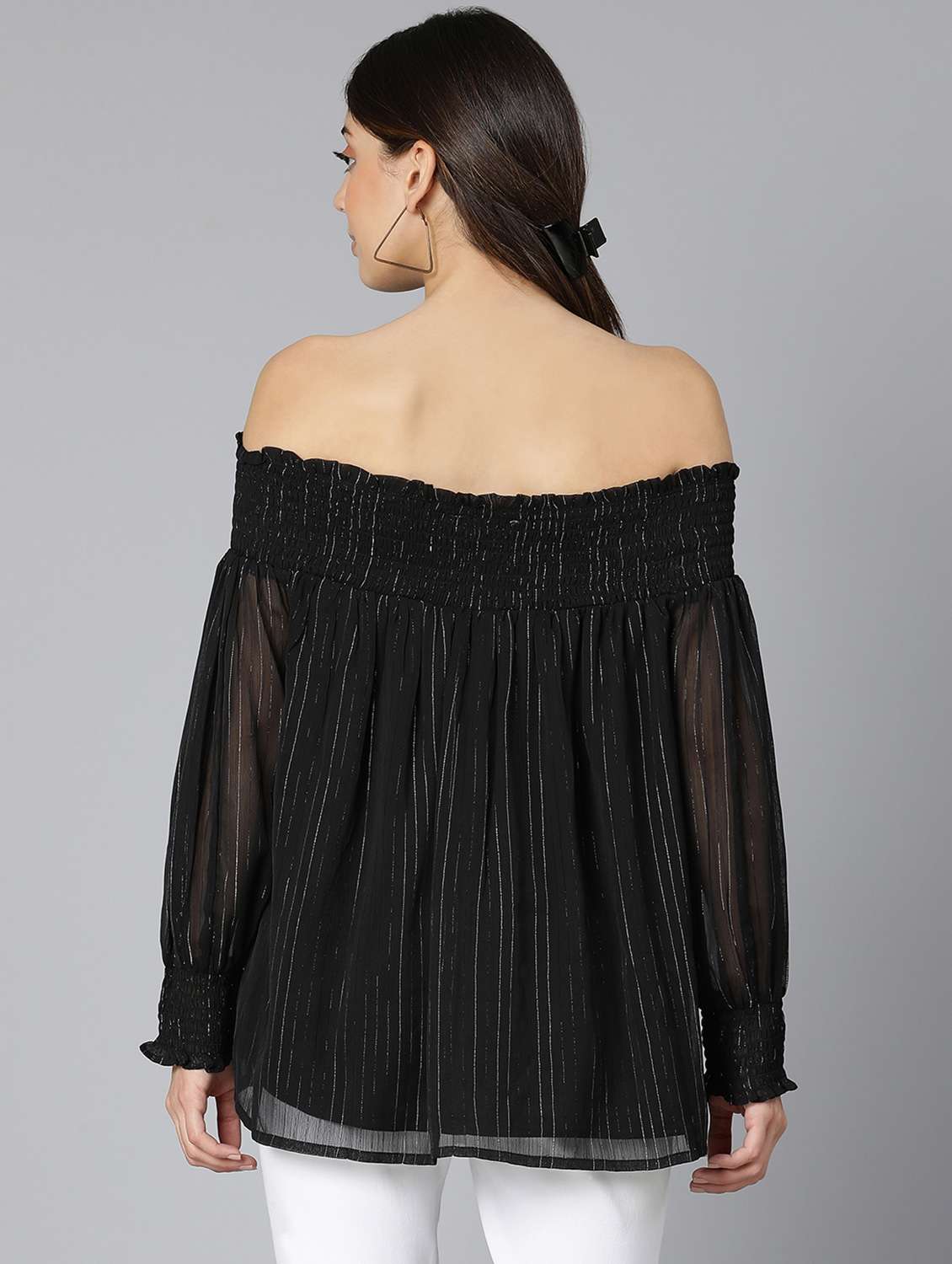 women's straight off shoulder top - 18412953 - Standard Image - 3