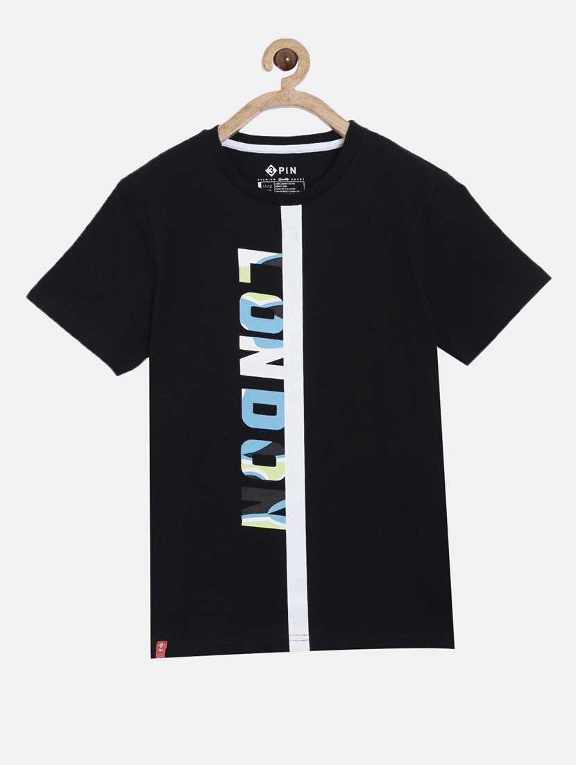 round neck typographic t-shirt