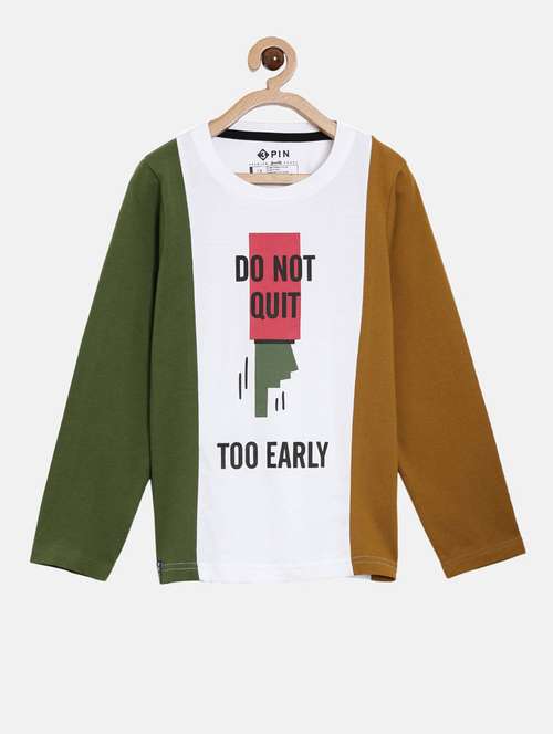 multi colored color block t-shirt - 18414445 - Standard Image - 0