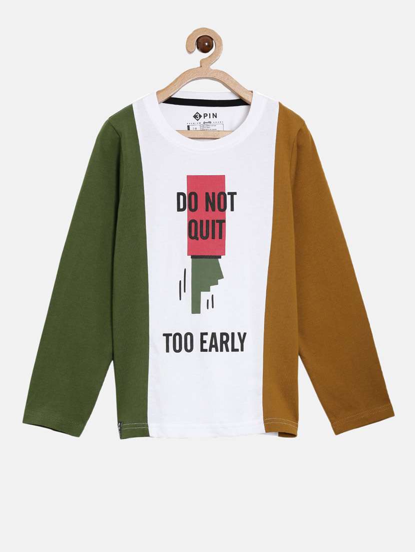 multi colored color block t-shirt