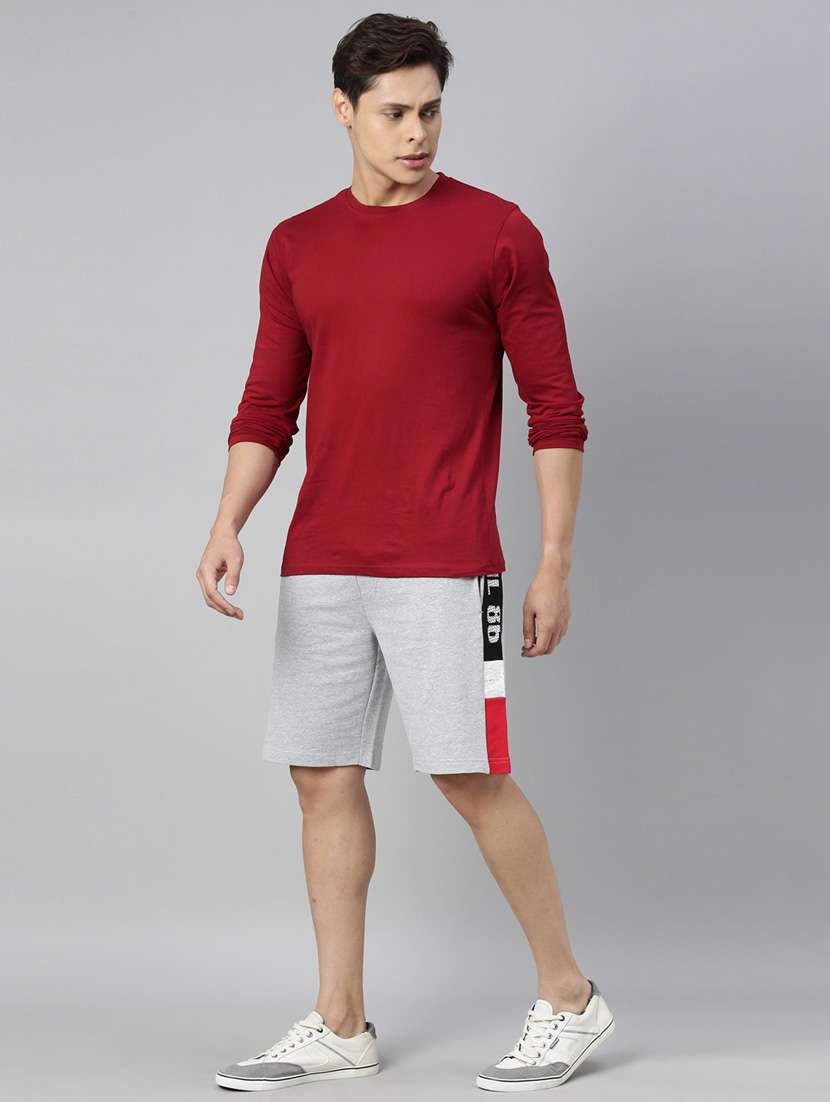 grey color-blocked short - 18414463 - Standard Image - 3