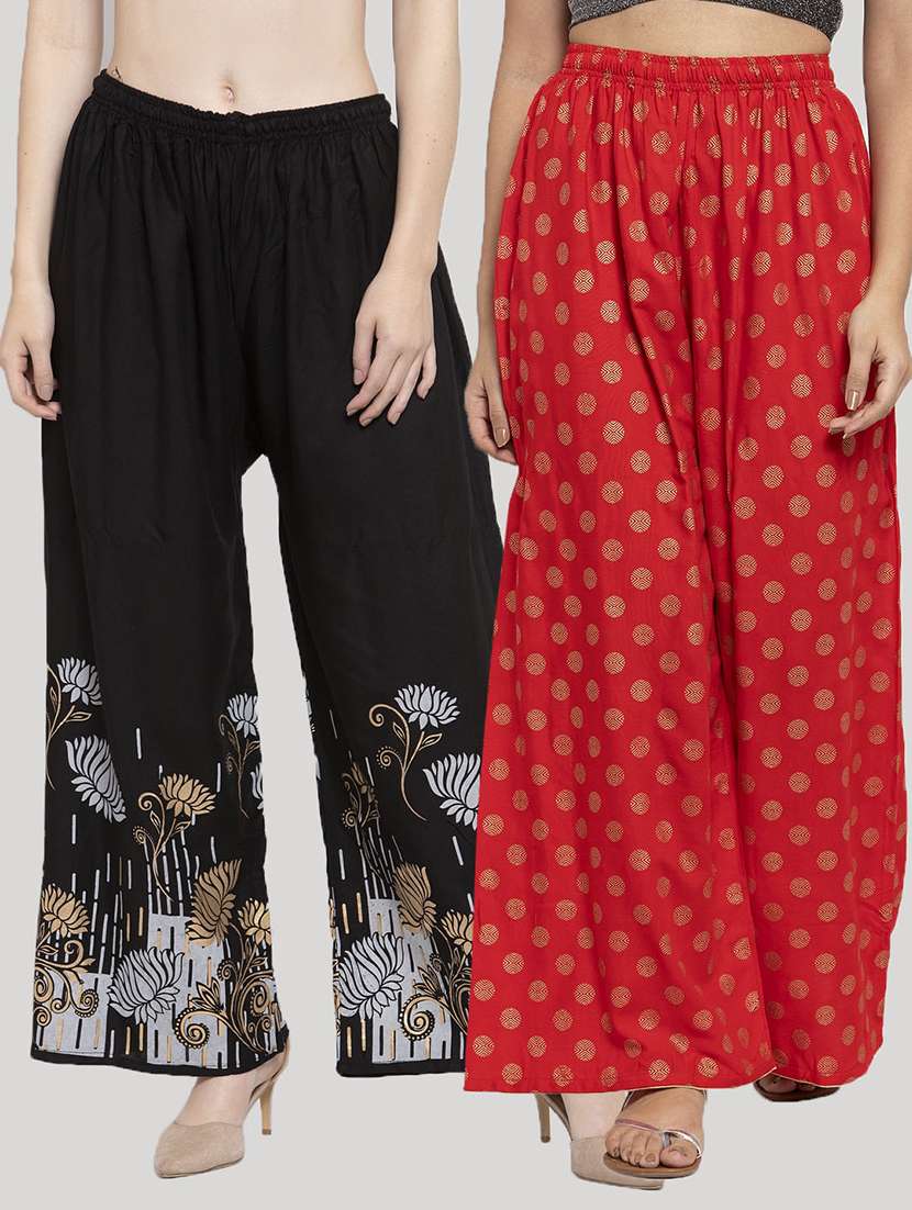 pack of 2 printed palazzo