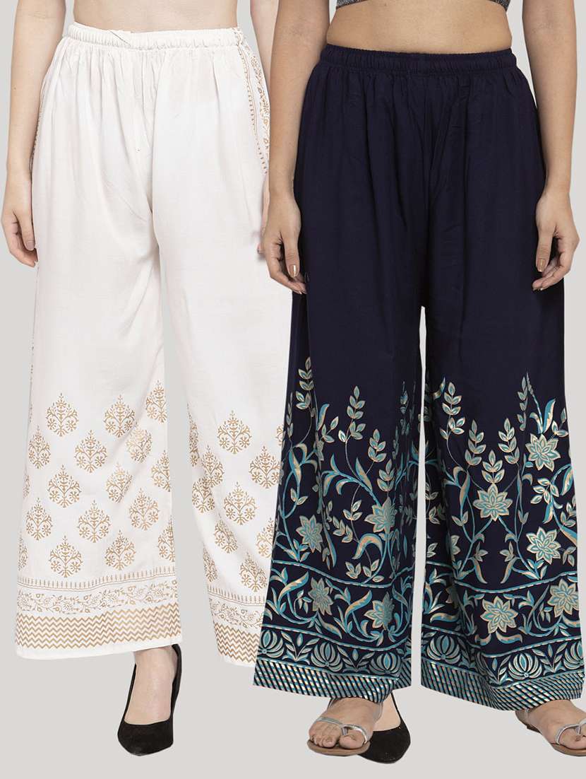 pack of 2 printed palazzo
