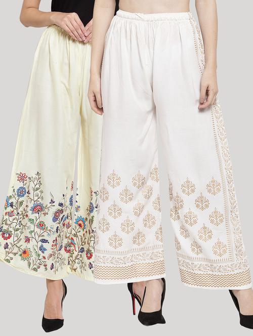set of 2 pcs printed palazzo - 18415088 - Standard Image - 0
