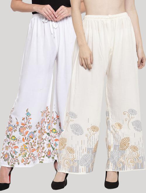 set of 2 pcs printed palazzo - 18415098 - Standard Image - 0