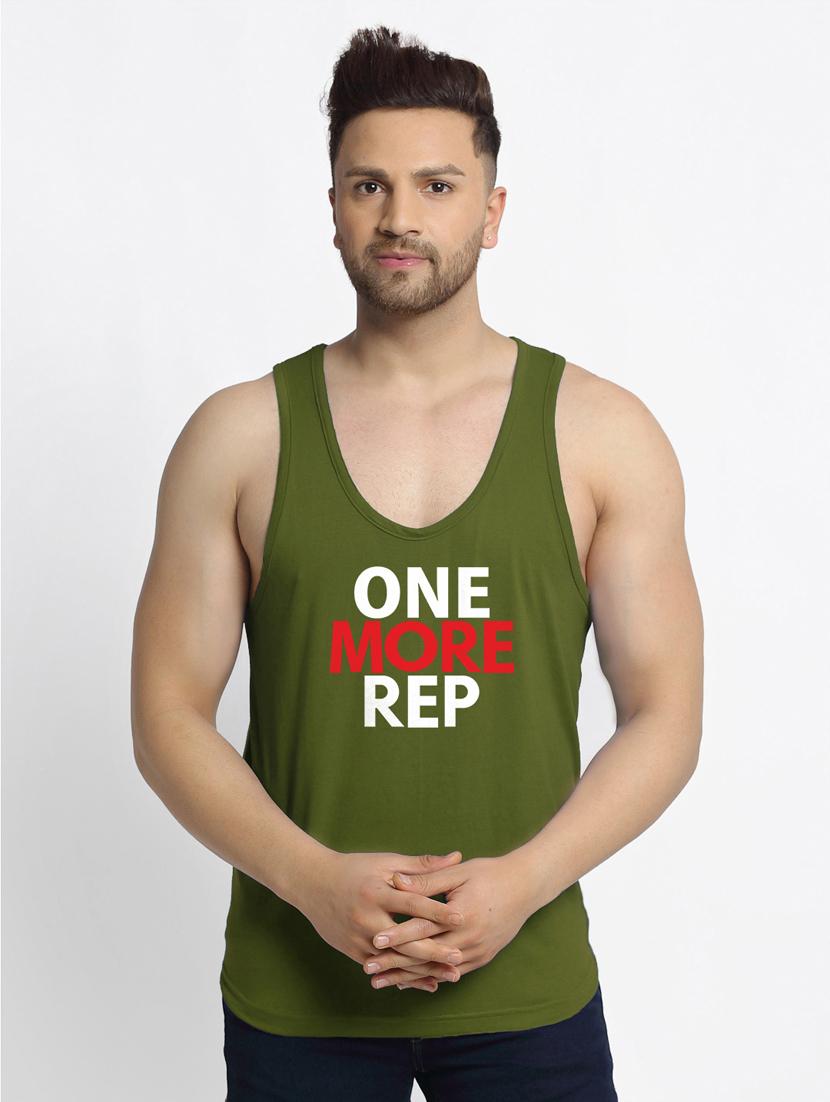 olive chest-printed vest - 18415682 -  Zoom Image - 0