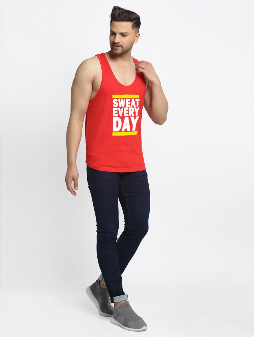 red chest-printed vest - 18415693 - Standard Image - 3