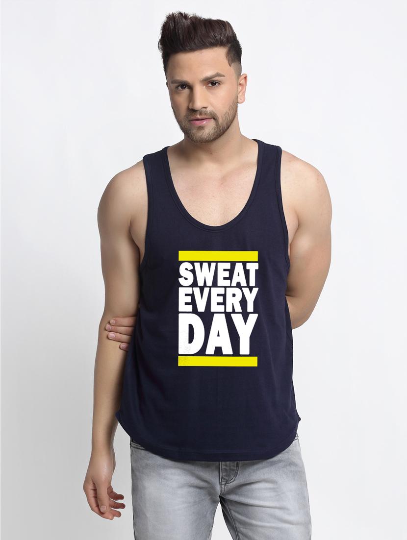 navy chest-printed vest - 18415701 - Zoom Image - 0