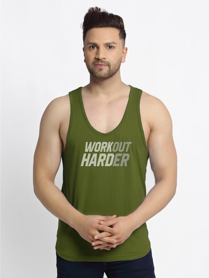 olive chest-printed vest - 18415705 -  Zoom Image - 0