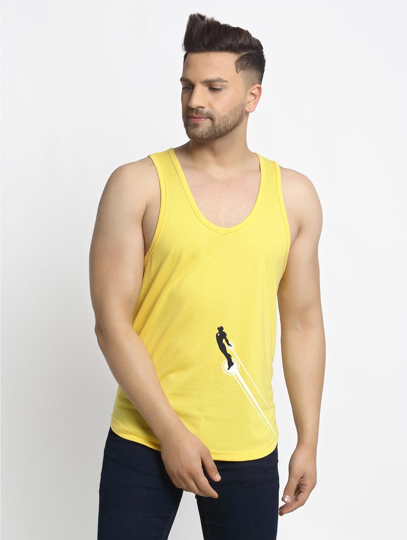 yellow chest-printed vest - 18415714 - Zoom Image - 0