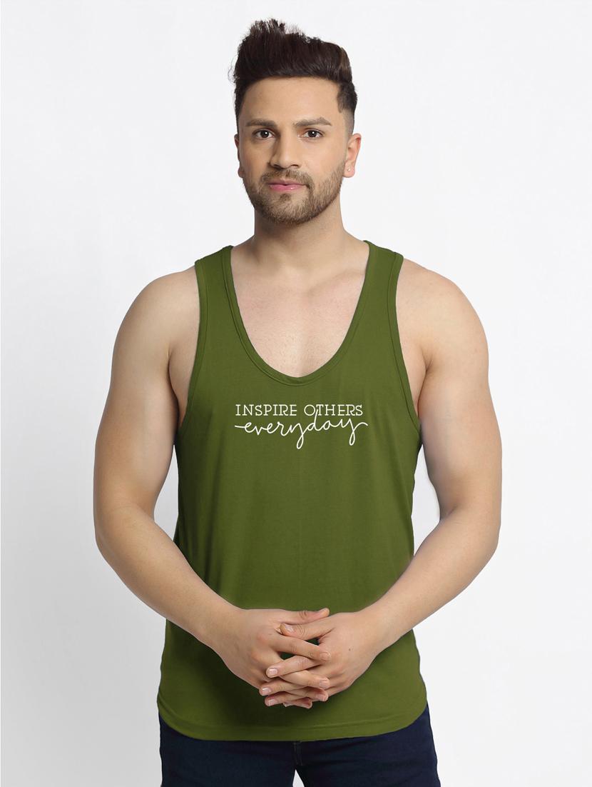 olive chest-printed vest - 18415724 - Zoom Image - 0