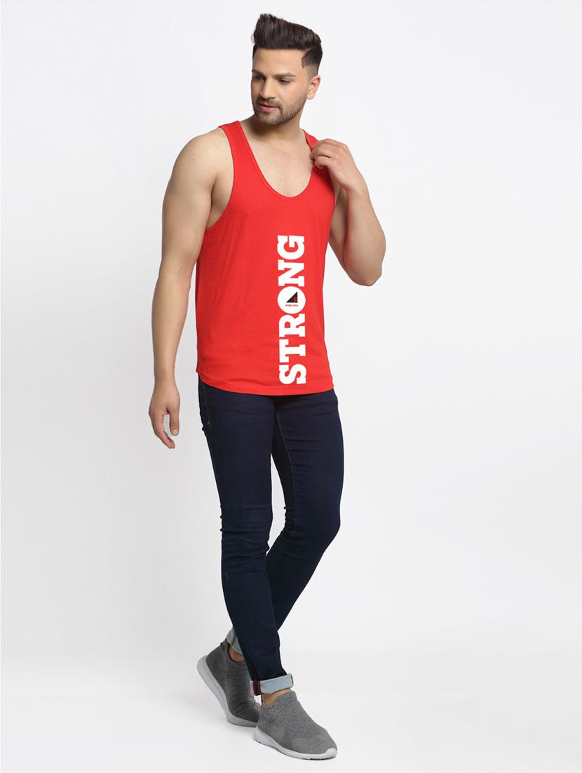 red chest-printed vest - 18415726 - Standard Image - 3