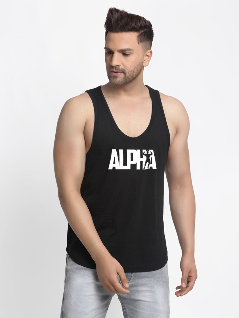 black chest-printed vest - 18415747 - Zoom Image - 0
