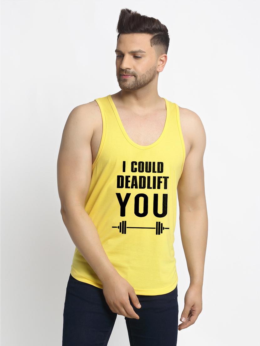 yellow chest-printed vest - 18415765 -  Zoom Image - 0