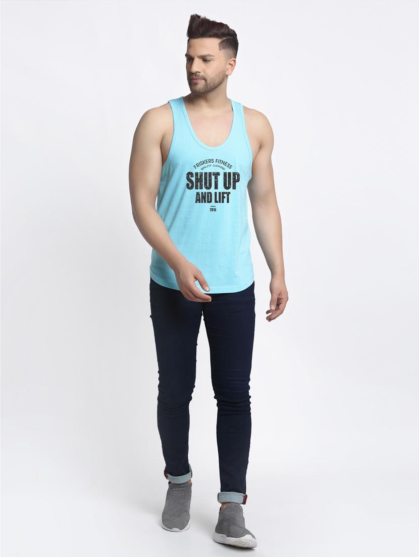 turquoise chest-printed vest - 18415767 - Standard Image - 3
