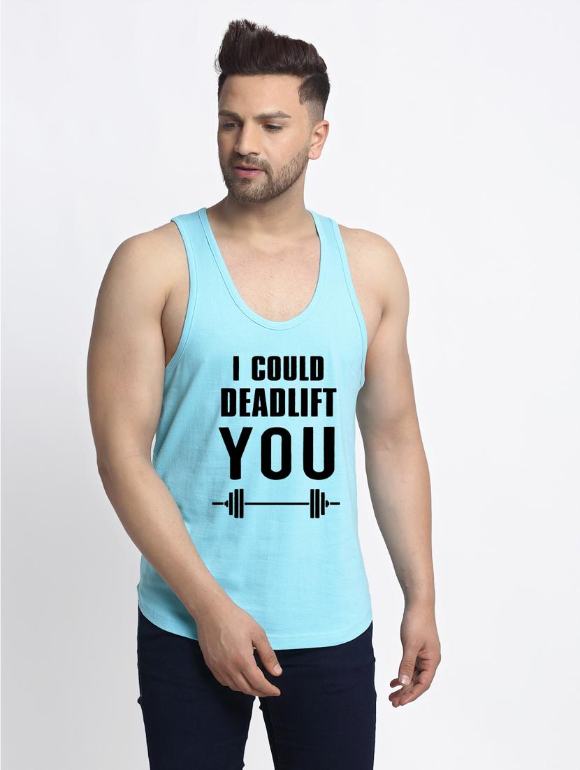 turquoise chest-printed vest - 18415770 - Zoom Image - 0