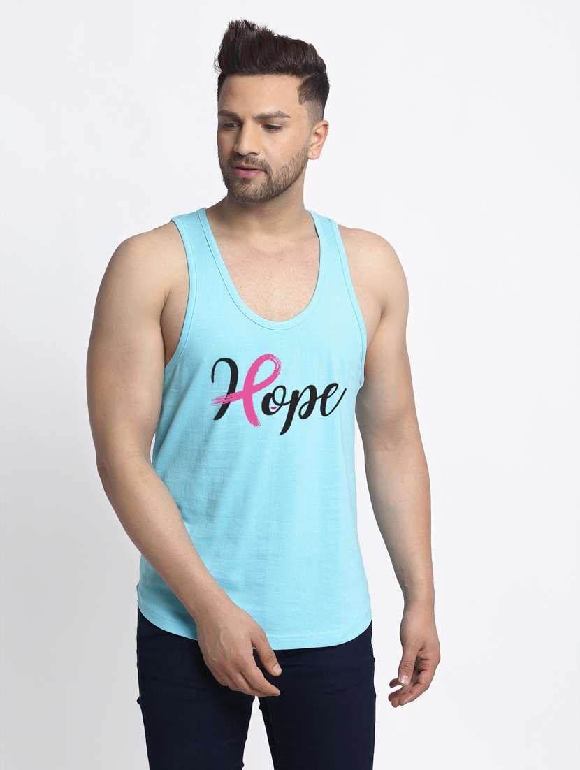 turquoise chest-printed vest - 18415778 - Zoom Image - 0