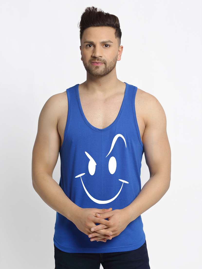 blue chest-printed vest - 18415782 - Zoom Image - 0