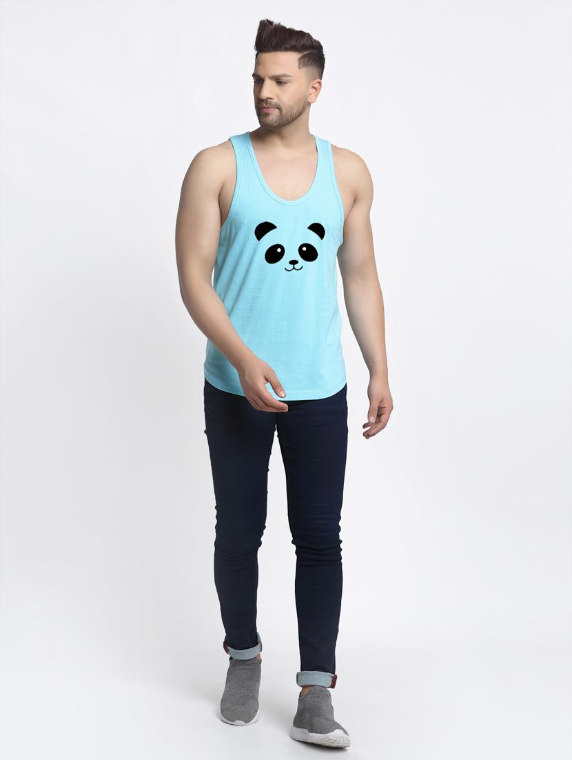 turquoise chest-printed vest - 18415796 - Standard Image - 3