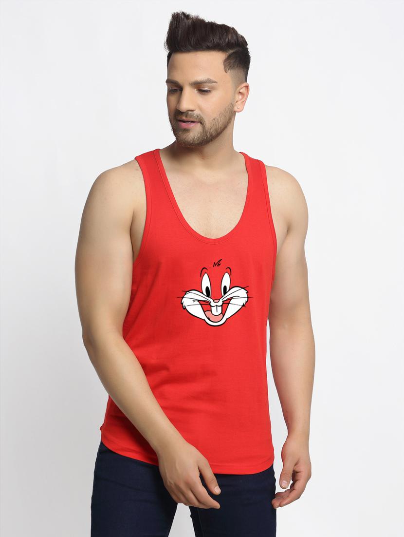 red chest-printed vest - 18415797 - Zoom Image - 0
