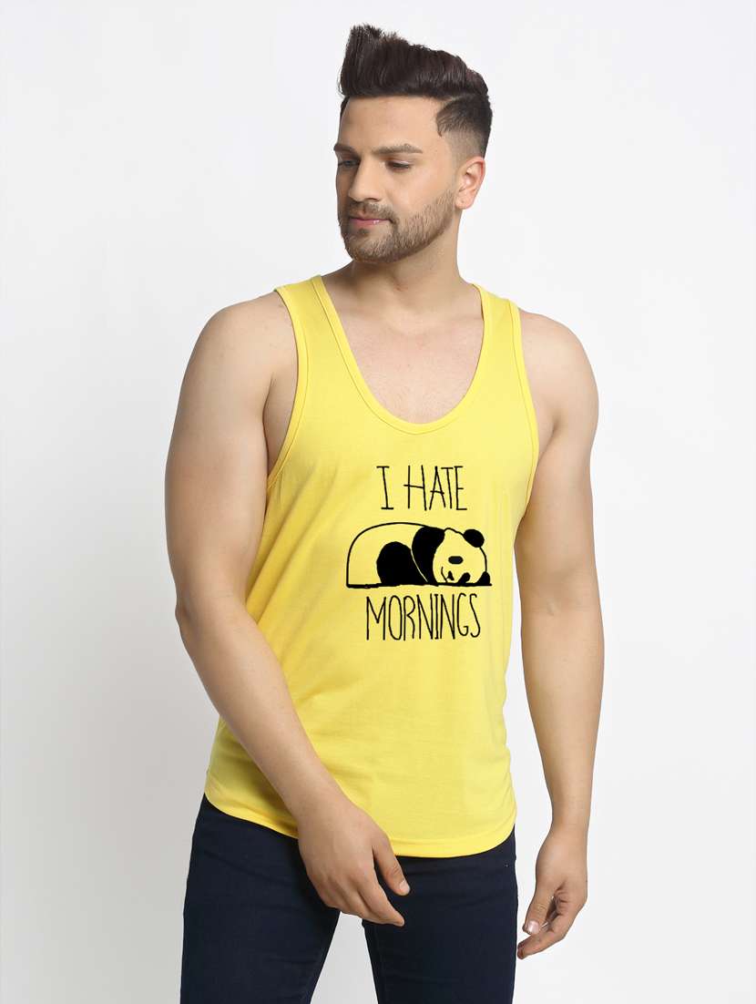 yellow chest-printed vest - 18415802 - Zoom Image - 0