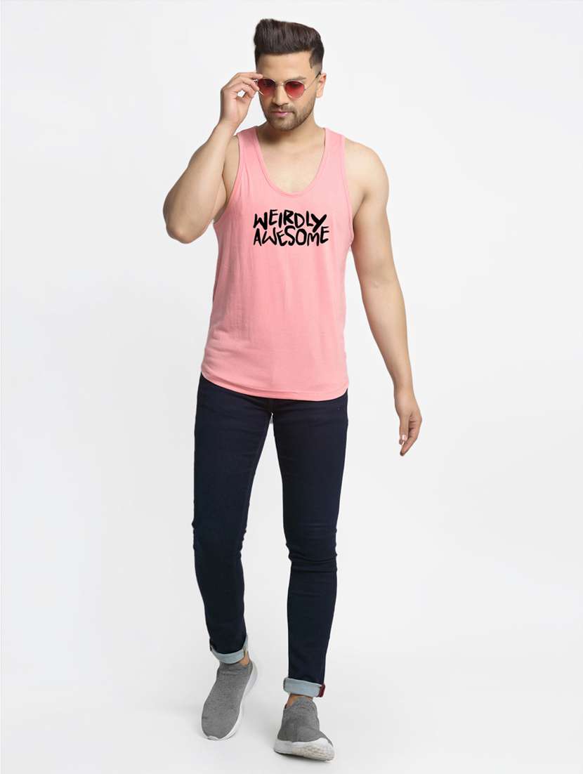 pink chest-printed vest - 18415827 -  Standard Image - 3