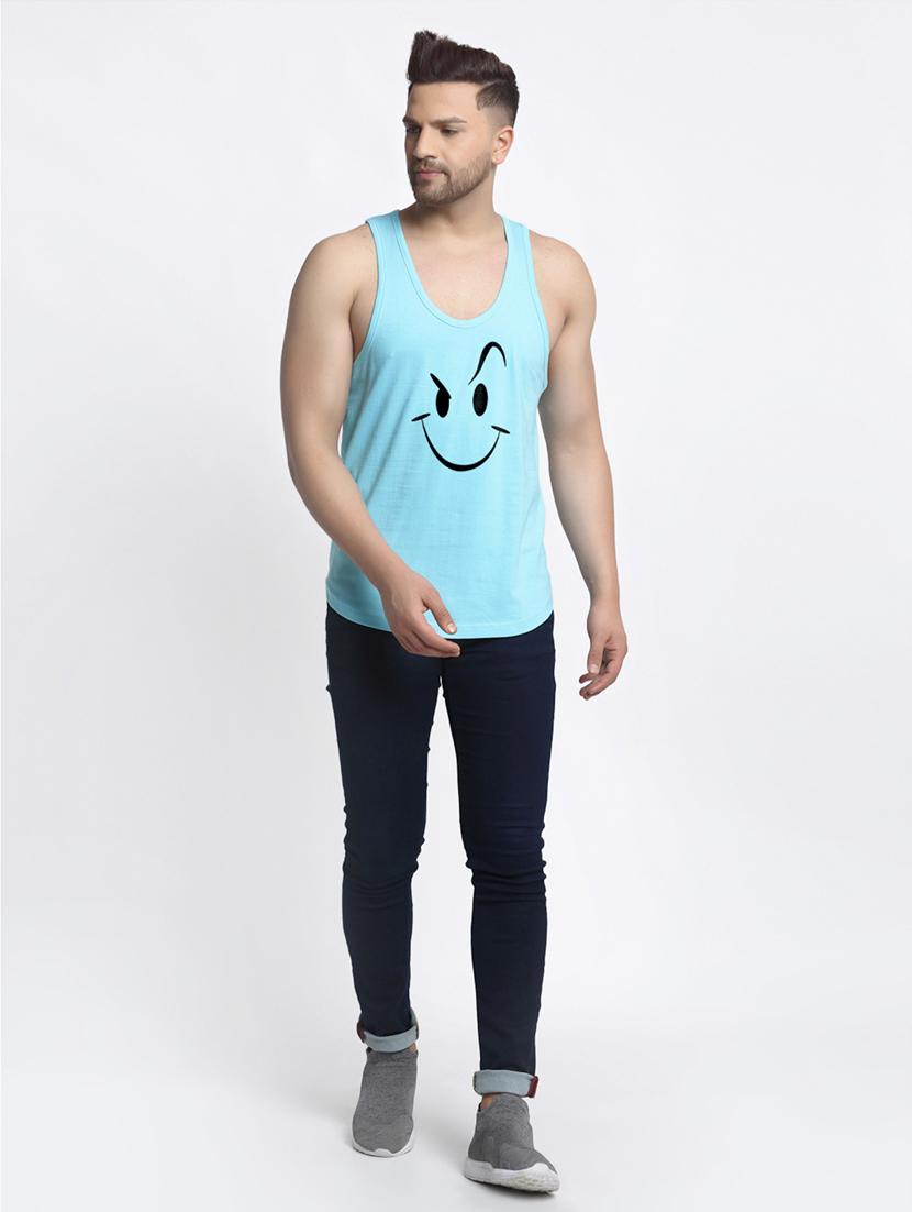 turquoise chest-printed vest - 18415838 - Standard Image - 3