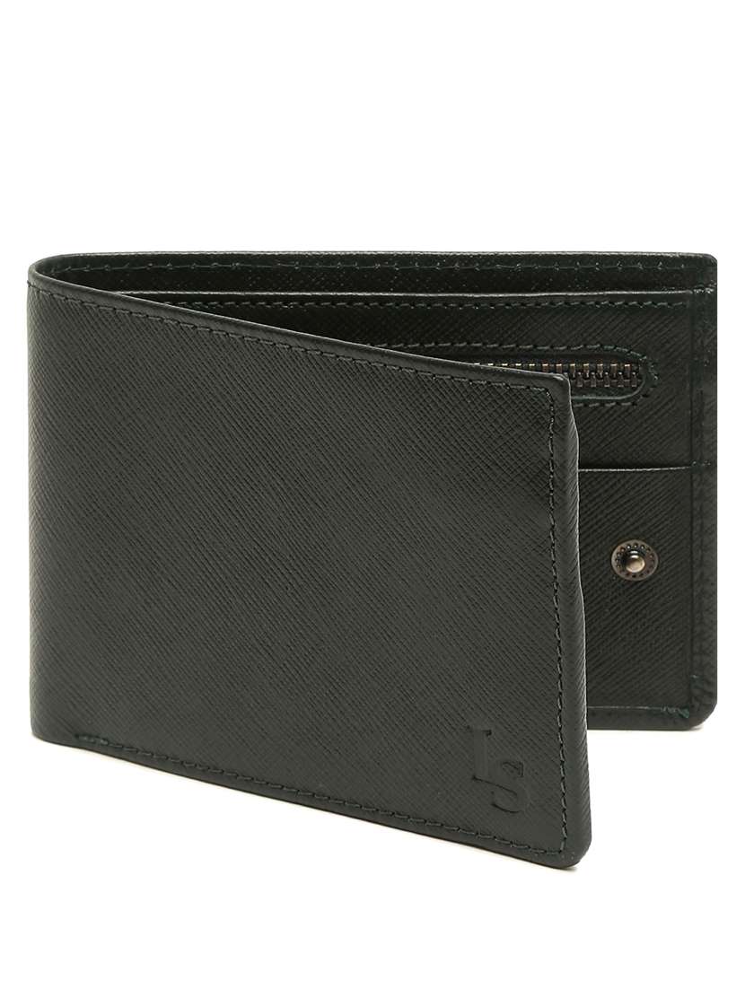 seaweed green leather wallet